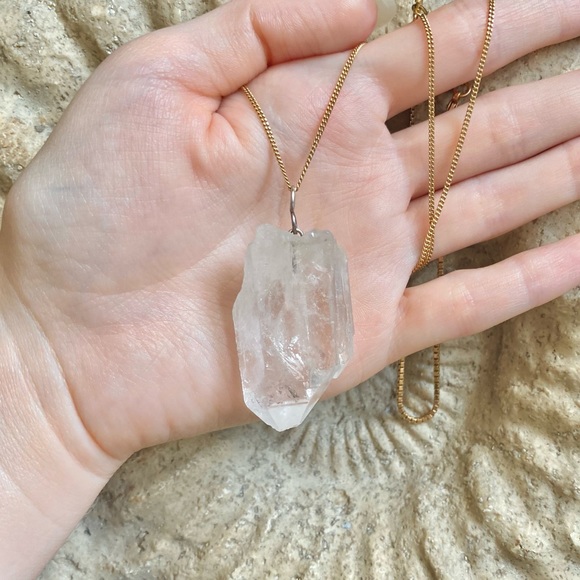 Jewelry - Large Natural Quartz Crystal pendant